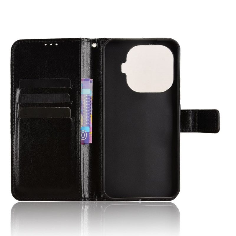 Läderskal Fodral Xiaomi 15t Pro Flashigt Konstläder