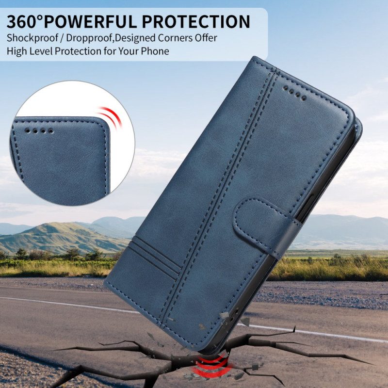Läderskal Fodral Xiaomi 15t Pro T-linjer