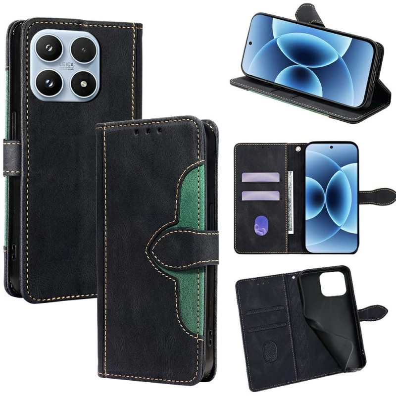 Läderskal Fodral Xiaomi 17 Blommönster
