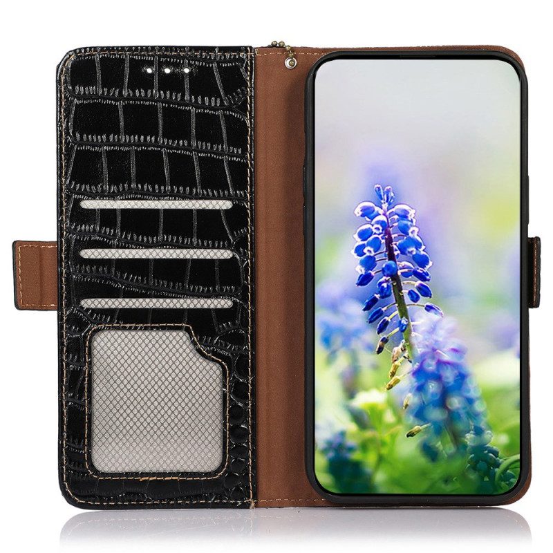 Läderskal Fodral Xiaomi 17 Läder Med Krokodileffekt