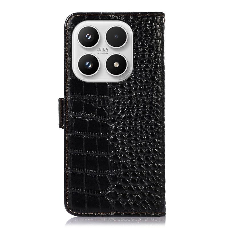Läderskal Fodral Xiaomi 17 Läder Med Krokodileffekt