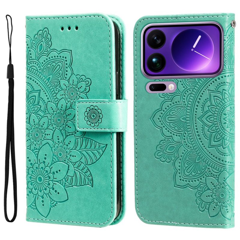 Läderskal Fodral Xiaomi 17 Pro Max Mandala-tryck
