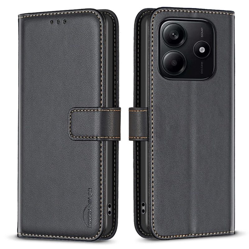 Läderskal Fodral Xiaomi Redmi Note 14 5g Lädereffekt Binfen Color