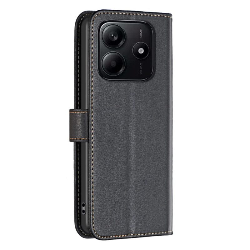 Läderskal Fodral Xiaomi Redmi Note 14 5g Lädereffekt Binfen Color