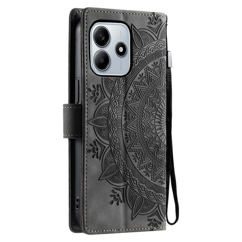 Läderskal Fodral Xiaomi Redmi Note 14 5g Mandala-mockaeffekt
