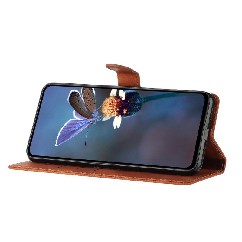Läderskal Fodral Xiaomi Redmi Note 14 Pro 4g Blom- Och Fjärilsdesign