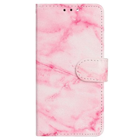 Läderskal Fodral Xiaomi Redmi Note 14 Pro 4g Rosa Marmormönster