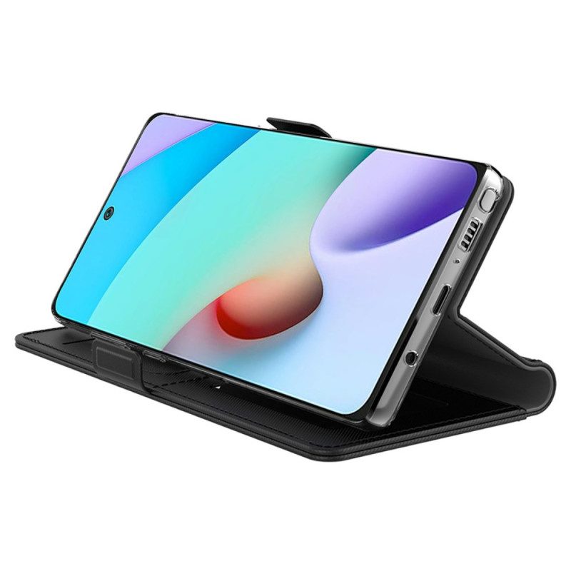 Läderskal Fodral Xiaomi Redmi Note 14 Pro 4g Spegel Och Avtagbar Korthållare
