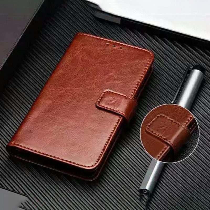 Läderskal Fodral Xiaomi Redmi Note 14 Pro Plus 5g Idewei Klassisk