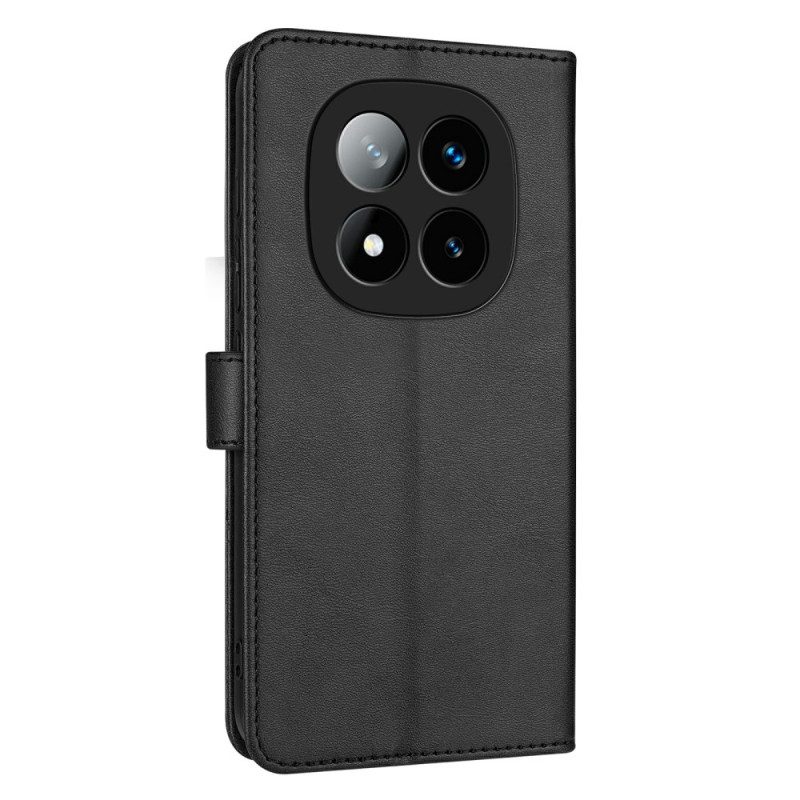 Läderskal Fodral Xiaomi Redmi Note 14 Pro Plus 5g Pu-läder
