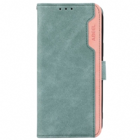 Läderskal Fodral Xiaomi Redmi Note 14s Abeel Tvåfärgad