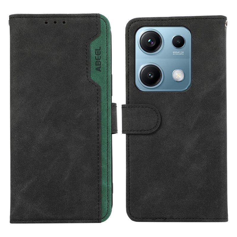 Läderskal Fodral Xiaomi Redmi Note 14s Abeel Tvåfärgad