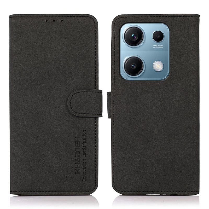 Läderskal Fodral Xiaomi Redmi Note 14s Khazneh Mockaeffekt