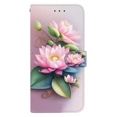 Läderskal Fodral Xiaomi Redmi Note 14s Näckrosor