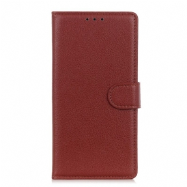 Läderskal Fodral Xiaomi Redmi Note 14s Traditionellt Konstläder