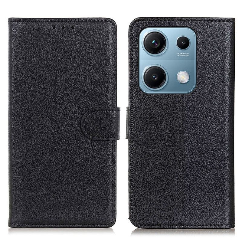 Läderskal Fodral Xiaomi Redmi Note 14s Traditionellt Konstläder