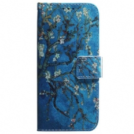 Läderskal Fodral Xiaomi Redmi Note 15 5g Aprikosblommor