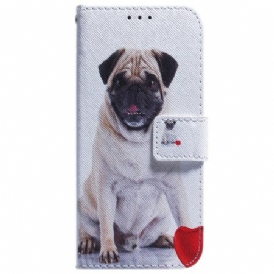 Läderskal Fodral Xiaomi Redmi Note 15 5g Mopshund