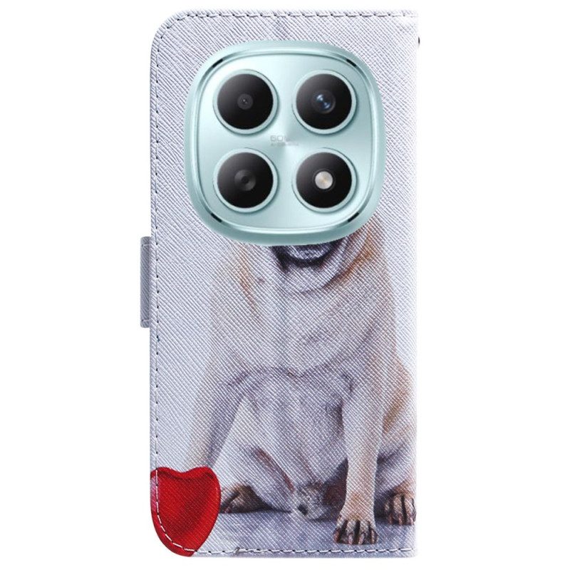 Läderskal Fodral Xiaomi Redmi Note 15 5g Mopshund