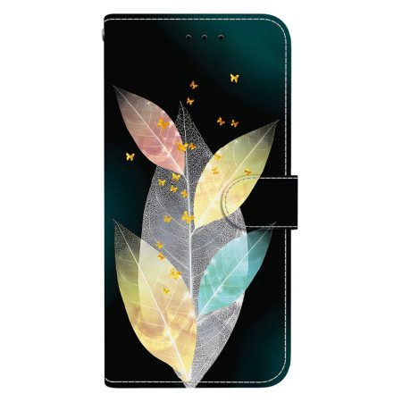 Läderskal Fodral Xiaomi Redmi Note 15 Pro 5g Färgglada Löv