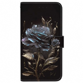 Läderskal Fodral Xiaomi Redmi Note 15 Pro 5g Svart Ros
