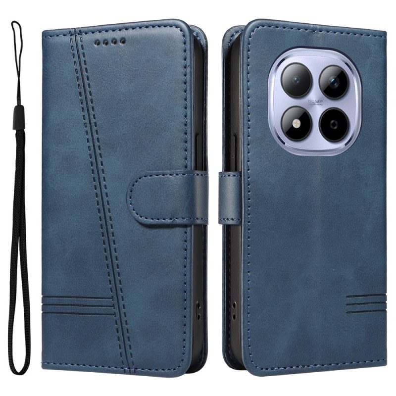 Läderskal Fodral Xiaomi Redmi Note 15 Pro 5g T-linjer