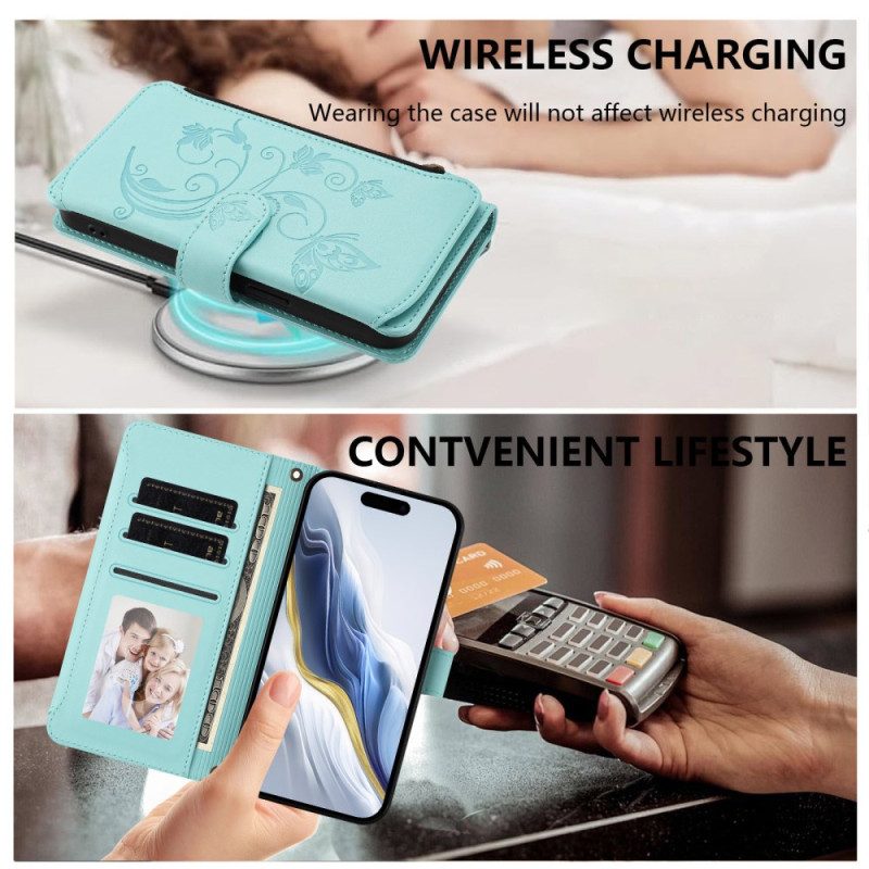 Läderskal Fodral Xiaomi Redmi Note 15 Pro Plus 5g Blommig Plånbok