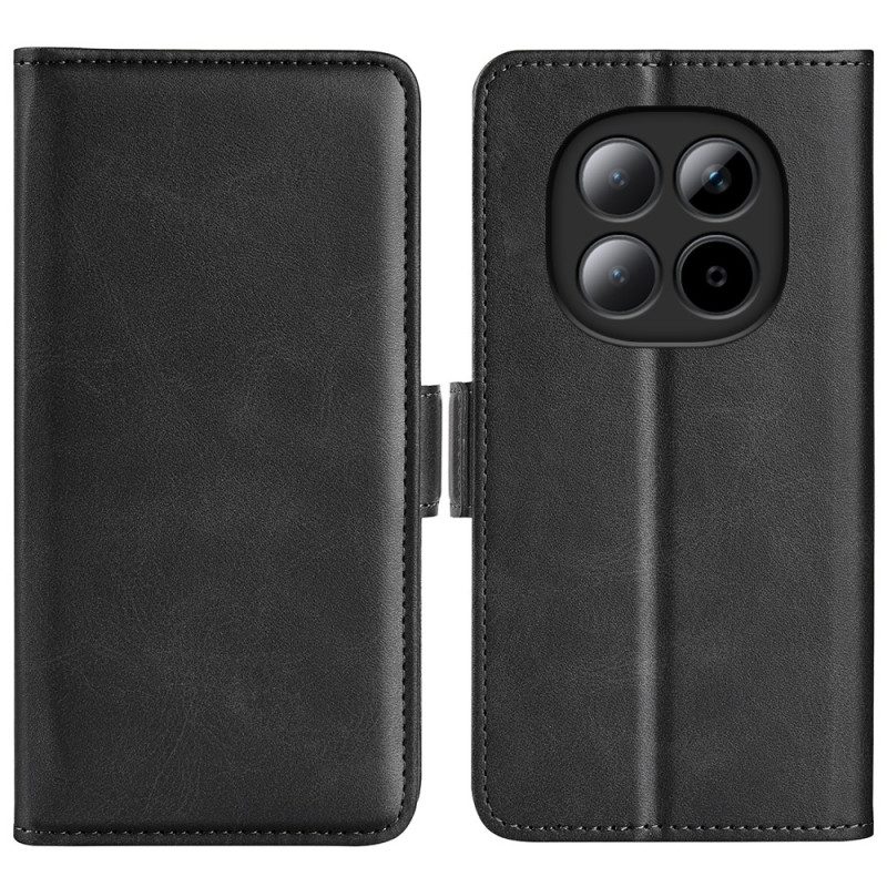 Läderskal Fodral Xiaomi Redmi Note 15 Pro Plus 5g Dubbelspänne