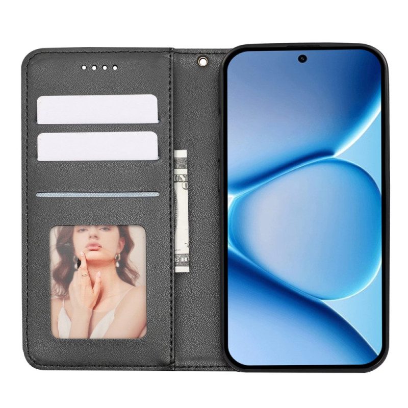 Läderskal Fodral Xiaomi Redmi Note 15 Pro Plus 5g Flipfodral Med Remkant