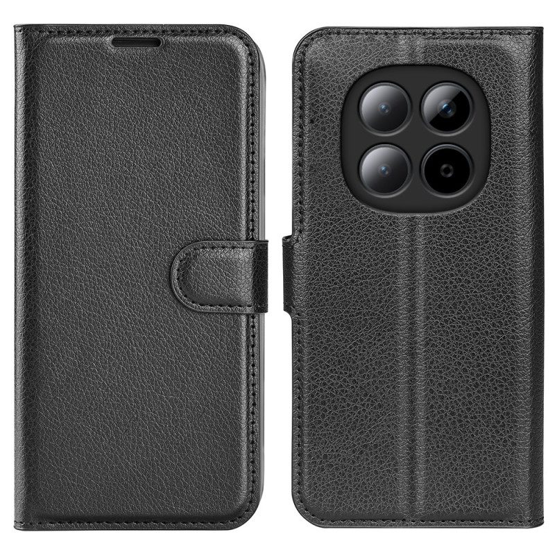 Läderskal Fodral Xiaomi Redmi Note 15 Pro Plus 5g Litchi-konstläder