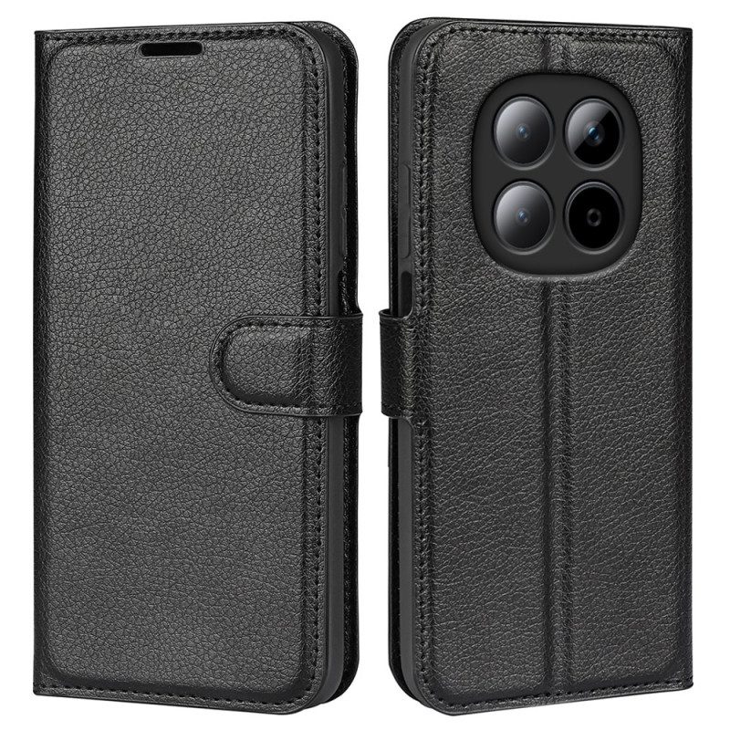 Läderskal Fodral Xiaomi Redmi Note 15 Pro Plus 5g Litchi-konstläder