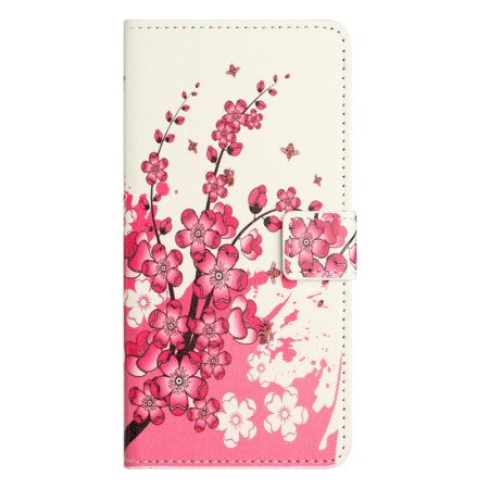 Läderskal Fodral Xiaomi Redmi Note 15 Pro Plus 5g Plommonblommor