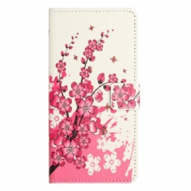 Läderskal Fodral Xiaomi Redmi Note 15 Pro Plus 5g Plommonblommor