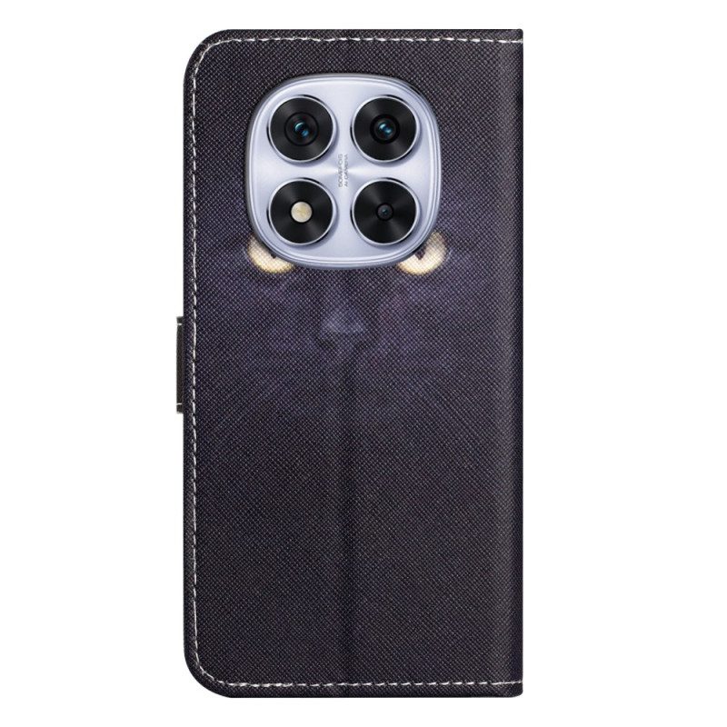 Läderskal Fodral Xiaomi Redmi Note 15 Pro Plus 5g Svart Katt