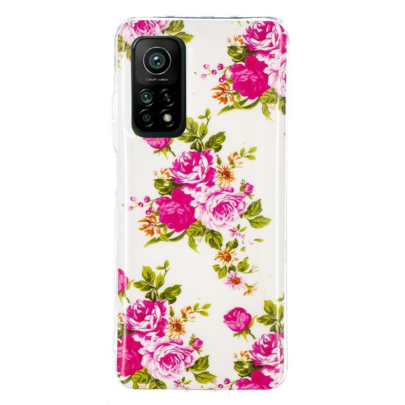 Mobilskal För Xiaomi Mi 10T / 10T Pro Fluorescerande Frihetsblommor