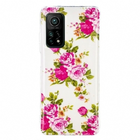 Mobilskal För Xiaomi Mi 10T / 10T Pro Fluorescerande Frihetsblommor