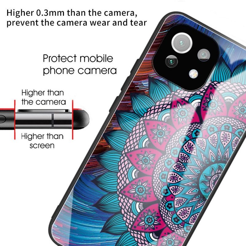 Mobilskal För Xiaomi Mi 11 Lite 5G NE / Mi 11 Lite 4G / 5G Mandala I Härdat Glas