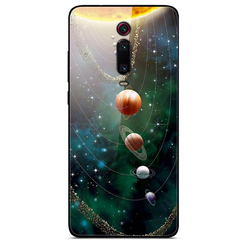 Mobilskal För Xiaomi Mi 9T / Mi 9T Pro Solar System Planet Tempered Glass