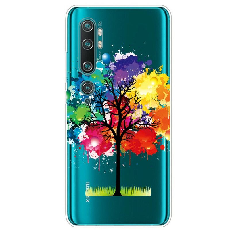 Mobilskal För Xiaomi Mi Note 10 / 10 Pro Transparent Akvarellträd