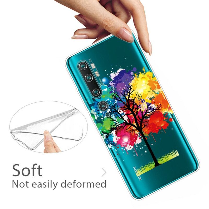 Mobilskal För Xiaomi Mi Note 10 / 10 Pro Transparent Akvarellträd