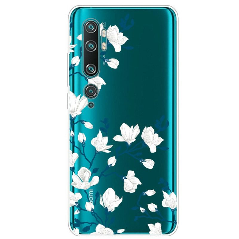 Mobilskal För Xiaomi Mi Note 10 / 10 Pro Vita Blommor