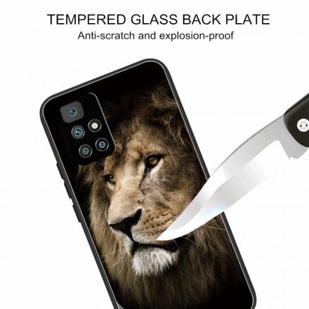 Mobilskal För Xiaomi Redmi 10 Lejonhuvud Härdat Glas