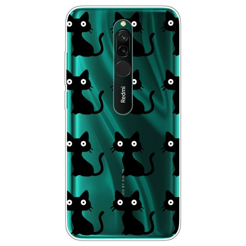 Mobilskal För Xiaomi Redmi 8 Flera Svarta Katter