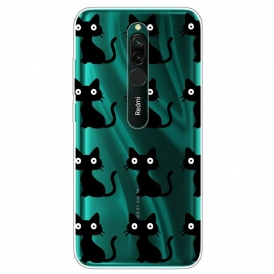 Mobilskal För Xiaomi Redmi 8 Flera Svarta Katter