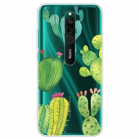 Mobilskal För Xiaomi Redmi 8 Kaktus Akvarell