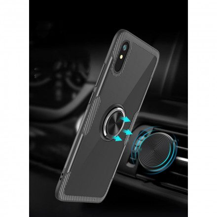 Mobilskal För Xiaomi Redmi 9A Kolfibermetallring