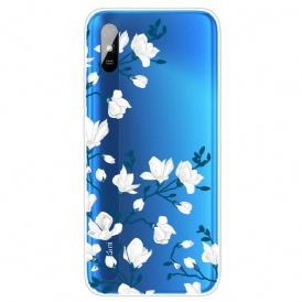 Mobilskal För Xiaomi Redmi 9A Vita Blommor