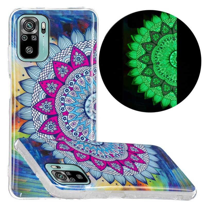 Mobilskal För Xiaomi Redmi Note 10 / 10S Fluorescerande Färgglada Mandala