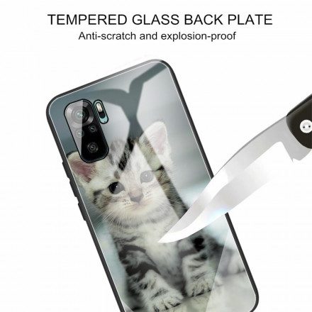 Mobilskal För Xiaomi Redmi Note 10 / 10S Kattunge Av Härdat Glas