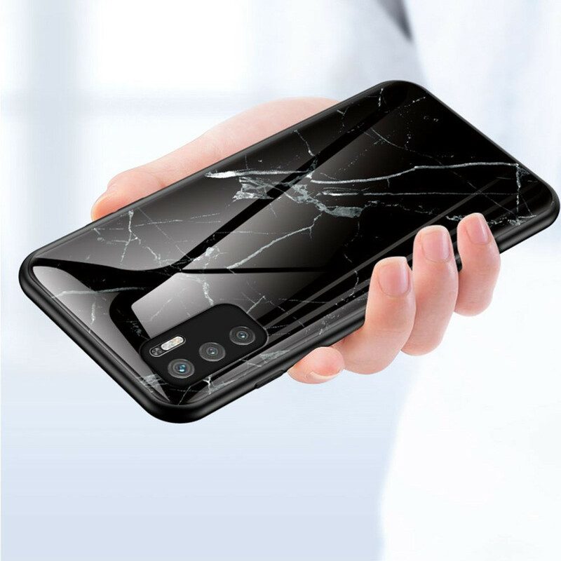 Mobilskal För Xiaomi Redmi Note 10 5G / Poco M3 Pro 5G Marmorfärger Härdat Glas